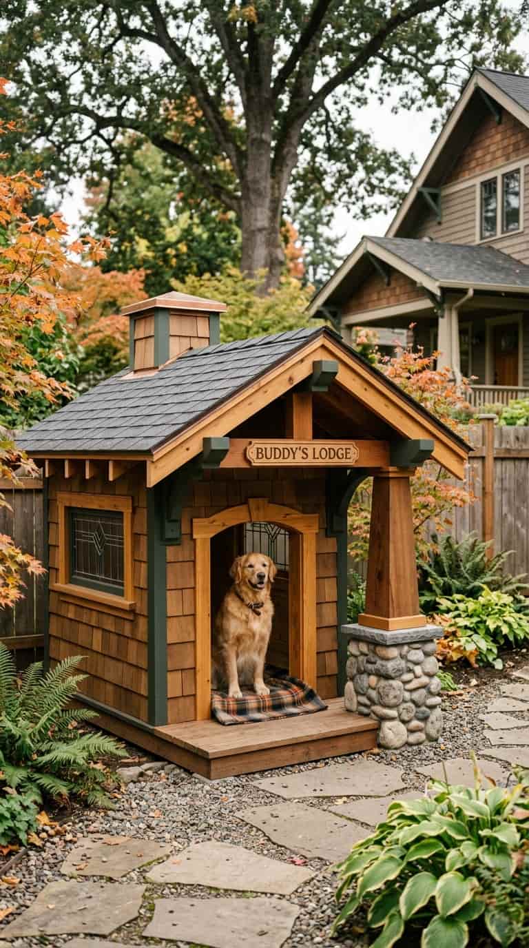 7 Cool DIY Doghouse Ideas You Can Make Weekend 7 Craftsman Style Doghouse
