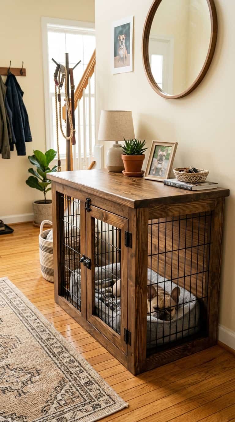 7 dog crate furniture ideas 7 DIY Console Table Dog Crate