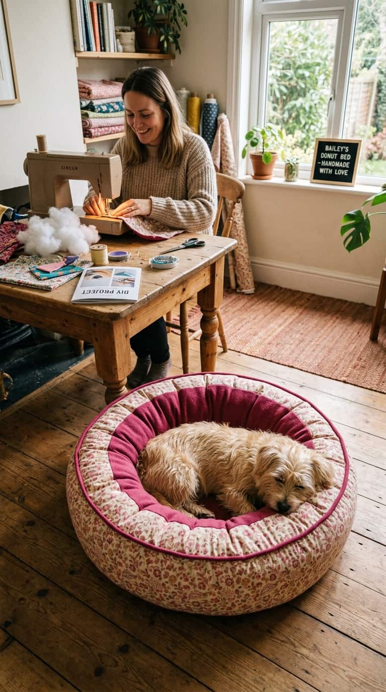 7 comfortable DIY dog beds you can build on a budget 4 DIY Donut Dog Bed