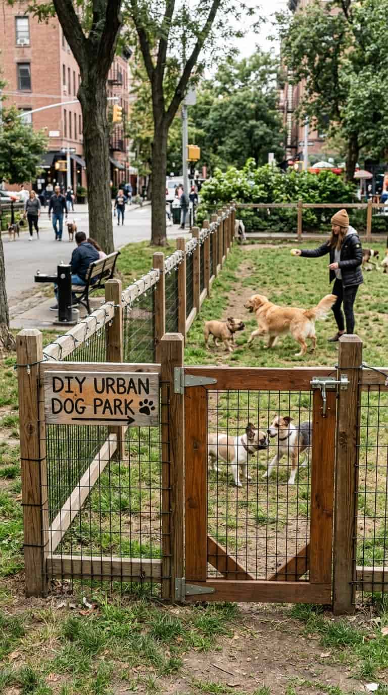 7 Dog Fence Ideas for your backyard 2 DIY Urban Dog Park Fence