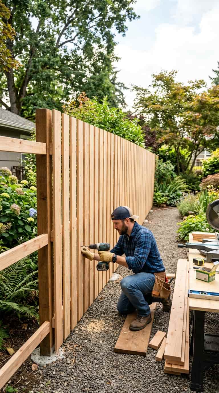 7 Dog Fence Ideas for your backyard 8 DIY Wooden Slat Fence