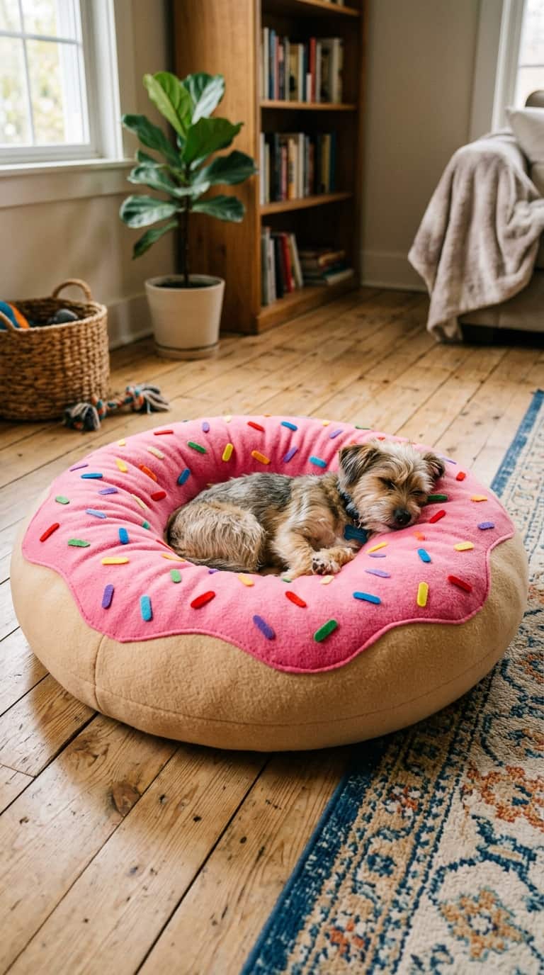 7 comfortable DIY dog beds you can build on a budget 5 Donut Dog Bed