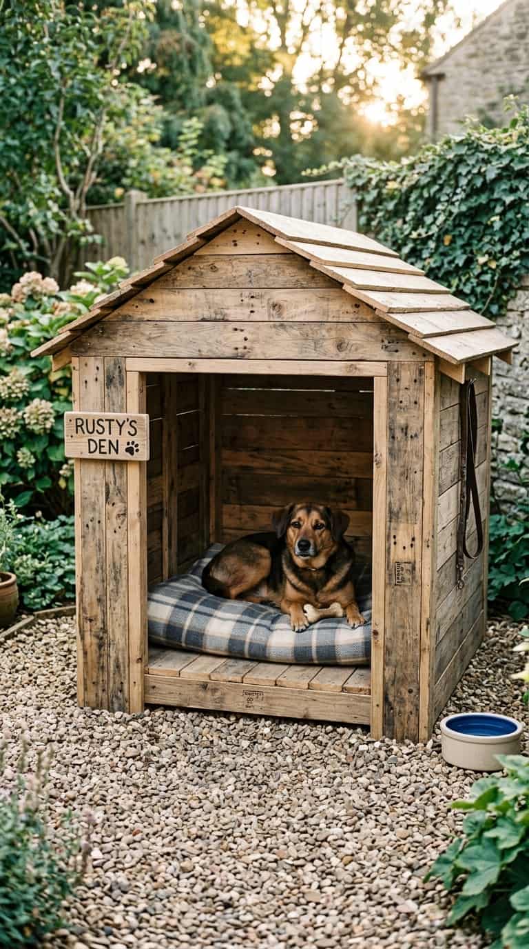 8 comfortable dog kennel ideas you can build easily 3 Open-Front Pallet Wood Dog Kennel