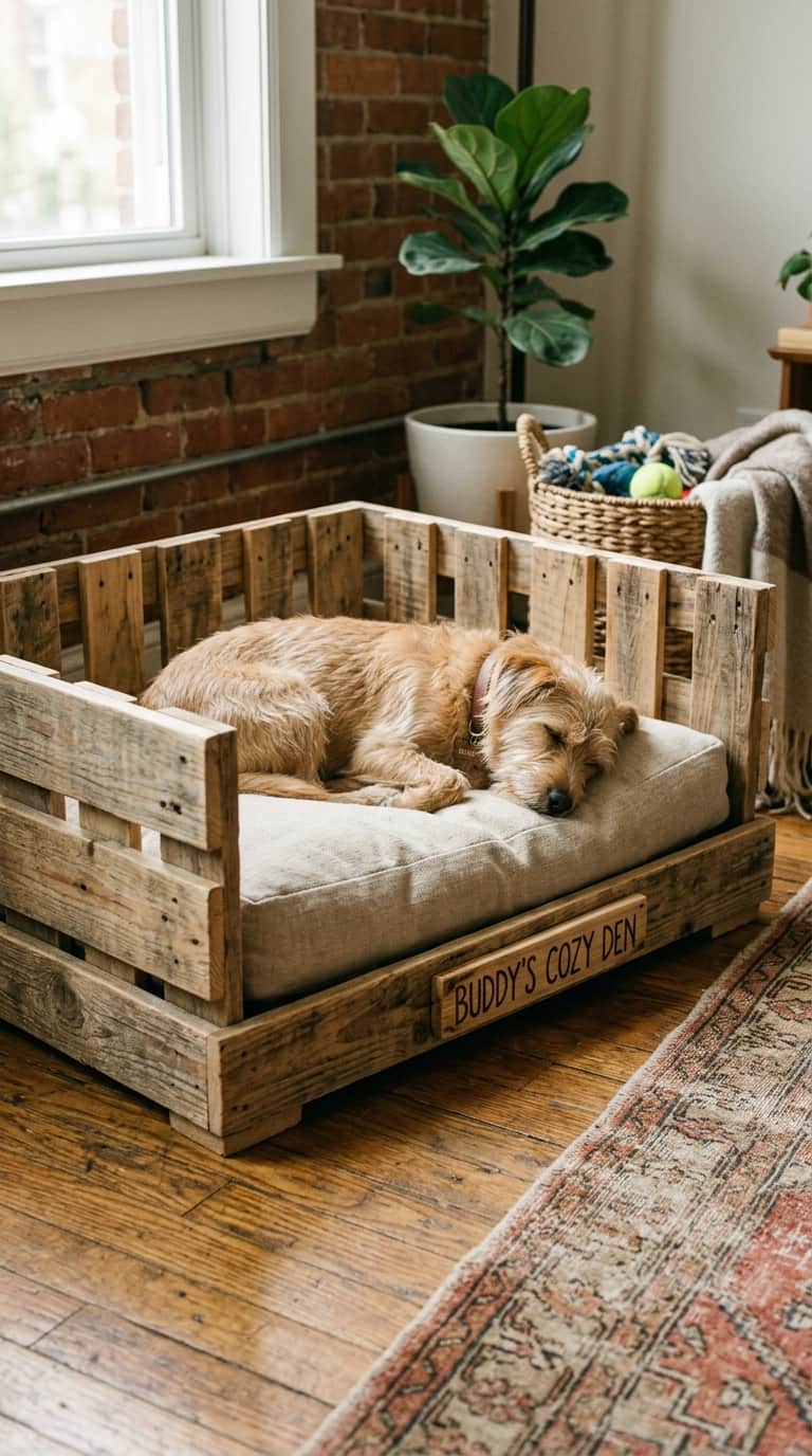 7 comfortable DIY dog beds you can build on a budget 9 Pallet Wood Dog Bed