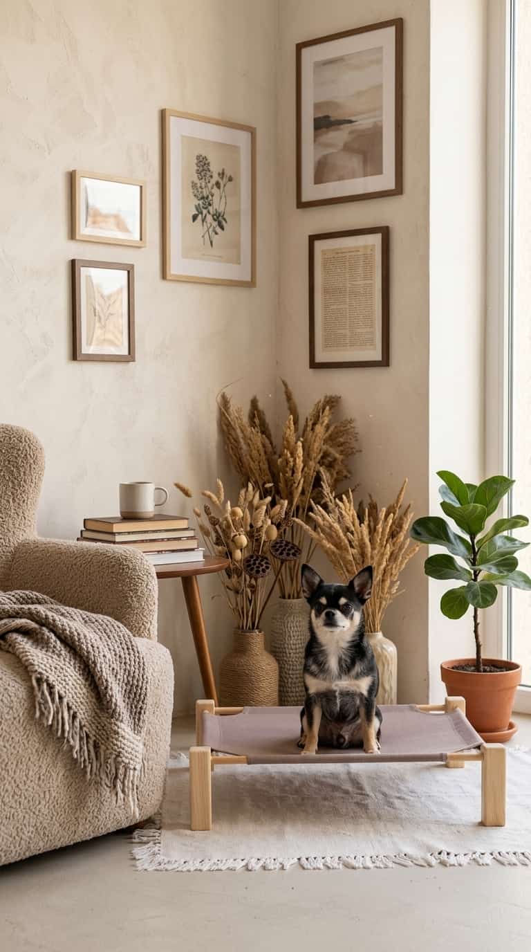 7 Best dog bed ideas next your bed 3 Raised dog bed living room